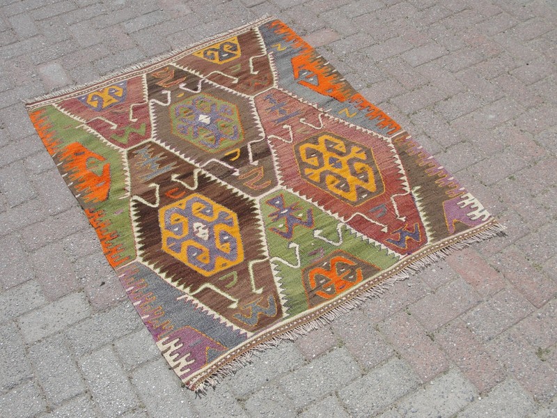 3x5 Handmade Turkish Kilim Rug Area – Handmade Area Small Rugs for Living Room gallery