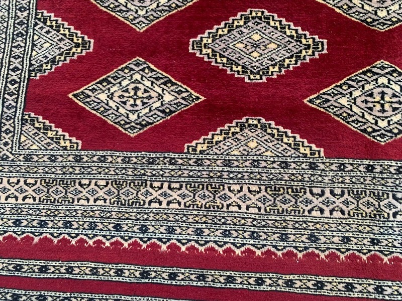 Vintage Afghan Rug, Jaldar Bokhara Rug, Traditional Area Carpet (6x9 ft.) gallery