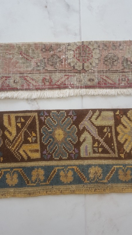 Antique and Vintage Carpet Fragments piece, Handmade Wall Hanging Decor Rugs gallery