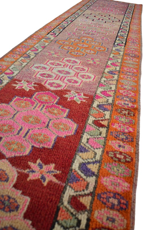 Turkish Runner Rug, HandMade Rug, Tribal Rug Ethnic Rug 3 x 13 ft Kitchen Runner gallery