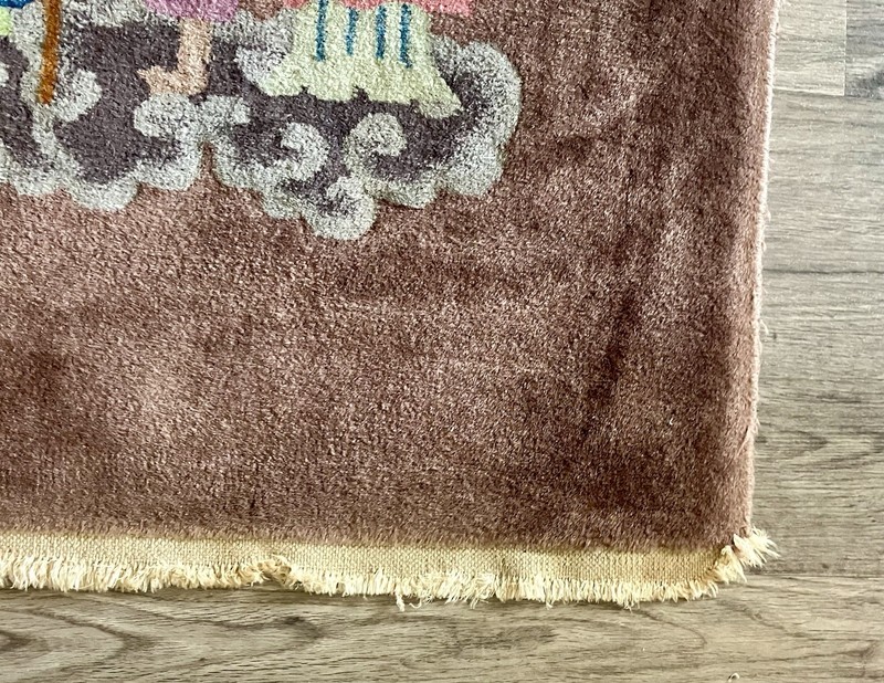 1920s-1930s Handknotted Chinese Art Deco Wool Rug TEN IMMORTALS DISCIPLES. SEE** gallery