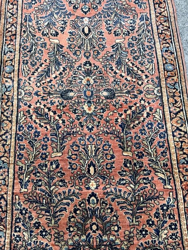 4’9” X 2’8” STUNNING MAHAJIRAN SAROUK WEST CENTRAL PERSIAN ANTIQUE RUG gallery