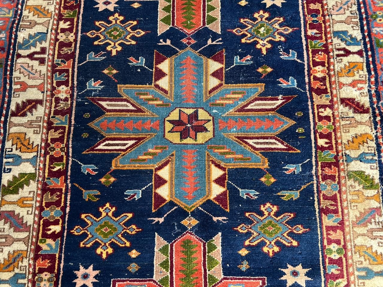 COLLECTORS' ITEM Antique Above 100 Years Old Chelaberd Kazak Caucasian Carpet gallery