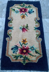 Vintage Mid-Century Scandinavian: Long-Pile Rya Shags, Traditional Rug (2×4 ft.)