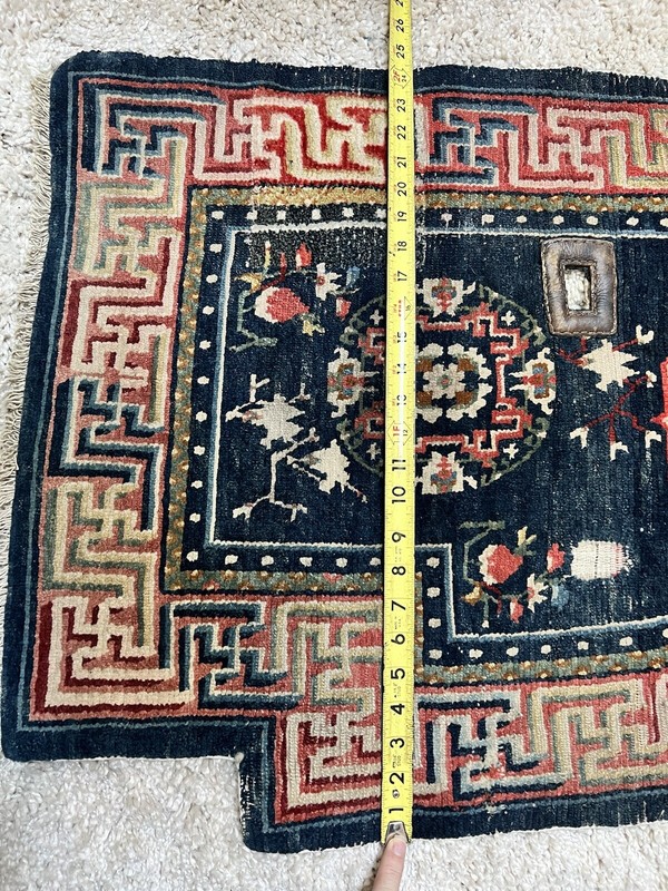 Antique Tibetan Saddle Rug hand made gallery