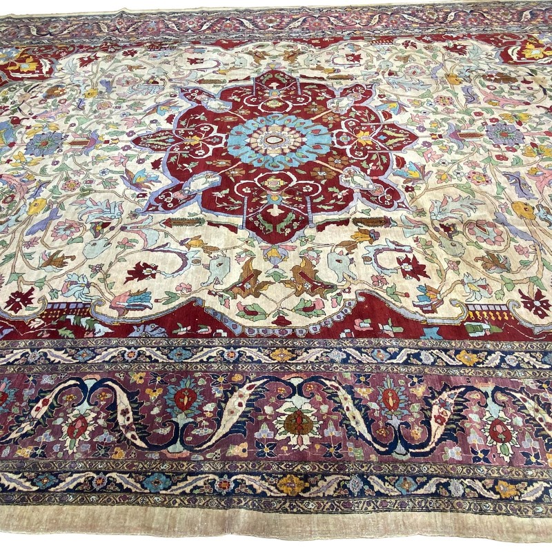 16x24 Rare Antique Agra Mogul Palace Rug Floral Medallion 488cm x 716cm C.1900 gallery