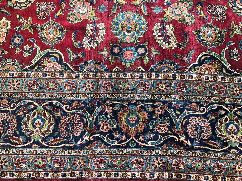 A Must See Antique 11' x 14' Genuine Keshan Rug gallery
