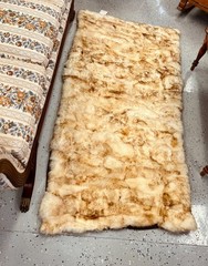 Vintage Handmade Longhorn Sheepskin Rug/Pelt Greece