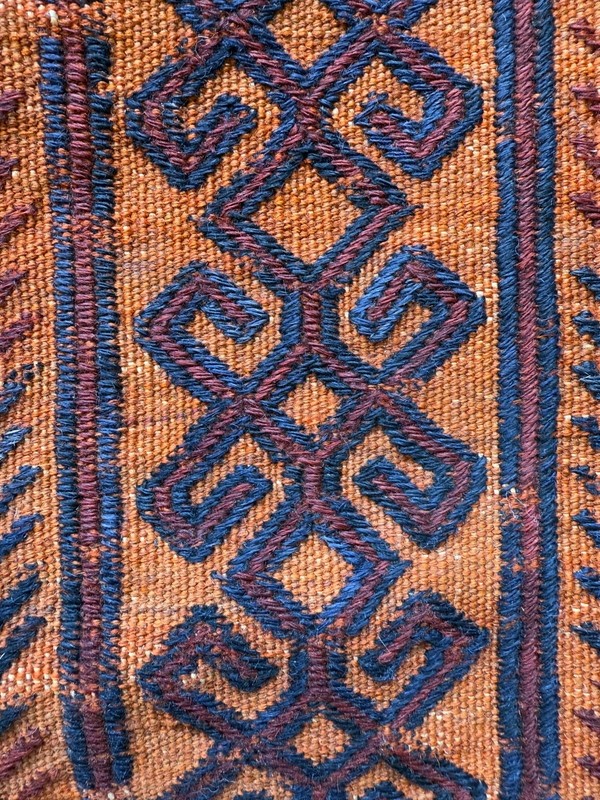 Vintage Fabulous Hand Woven Afghan Prayer Design Wool Weaving Kilim Rug Carpet gallery