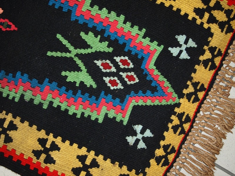 Vintage Turkish Anatolian Kilim Prayer Rug 67x135cm Wool 1970s Handmade gallery