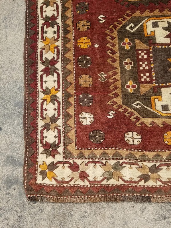 Vintage Distressed Hand Made Traditional Oriental Wool Brown Rug 217x143cm gallery