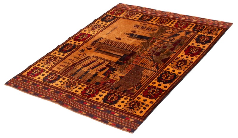 Vintage Hand-Knotted Area Rug 4'7" x 6'2" Traditional Wool Carpet gallery