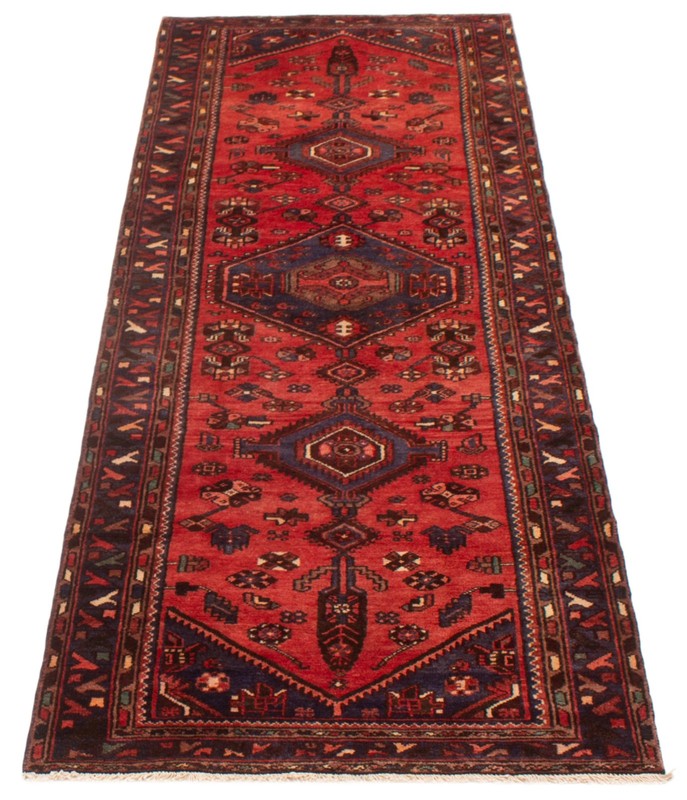 3'3" x 9'8" Vintage Hand-knotted Runner Rug Traditional Oriental Wool Carpet gallery