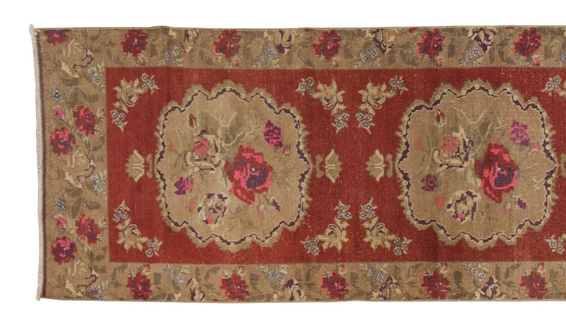 Runner Rug,Turkish Runner,Vintage Runner,Oushak Rug,Floor Rug,3'6 X 11'4 feet gallery