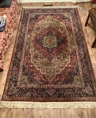 5’ 9 x 9’ Karastan Rug Multicolor Medallion Kirman #718 Original 700 Series