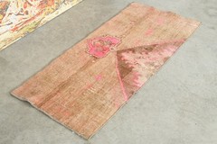 2×3 Turkish Door Mat Rug Hand-Knotted Mini Carpet Vintage Small Rug Boho,570