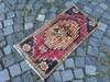 Turkish floor rug, Vintage small rug, 0 wool handmade, Doormats 1,4 x 2,8 ft gallery