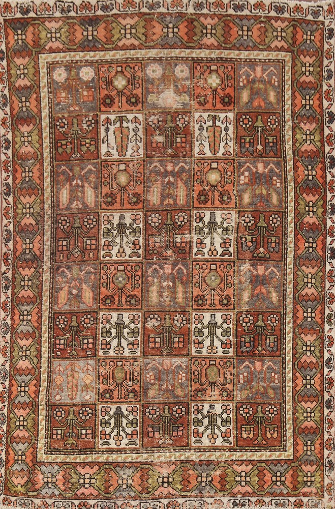 Garden Design Traditional Wool Vintage Area Rug 7x10 ft Hand-knotted Carpet