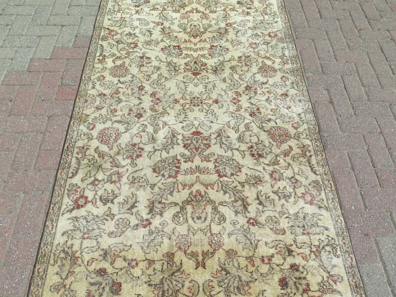 Turkish Oushak Rug, Vintage Carpet, Handwoven Floral Rugs Modern Carpet 47"x87" gallery