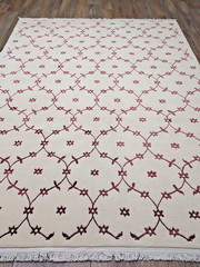 Turkish BohemianRug,Turkish Ghabeh HandMade Contemporary Gabeh OushakRug 6.5×9.5