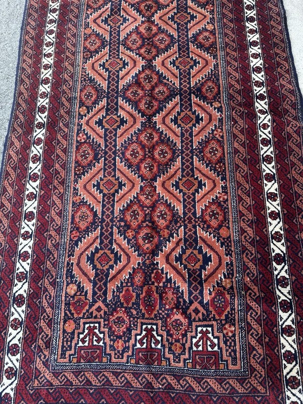 Vintage Baloouchi Tribal Handmade Oriental Rug 74”x42” gallery