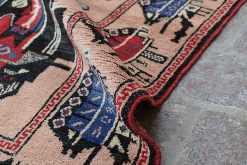 2'10 x 4'5 ft Handmade vintage afghan tribal shindand war area rug, 3x5 wool rug gallery