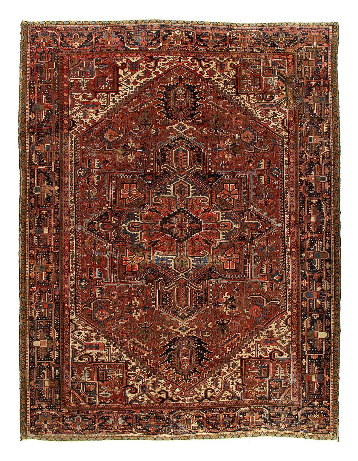 Rust Antique Hand-Knotted Wool Rug 9'7"X 12'9" gallery