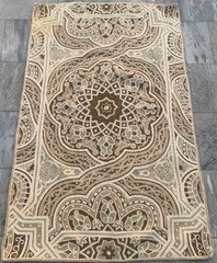 Vintage Aubusson Rug: Hand-woven Chain Stitch Carpet, Home Decor 3×5 ft