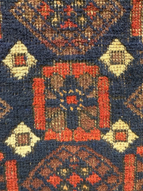 Vintage Beautiful Hand Knotted Distressed Worn Oriental Wool Rug 148x86 Cm gallery
