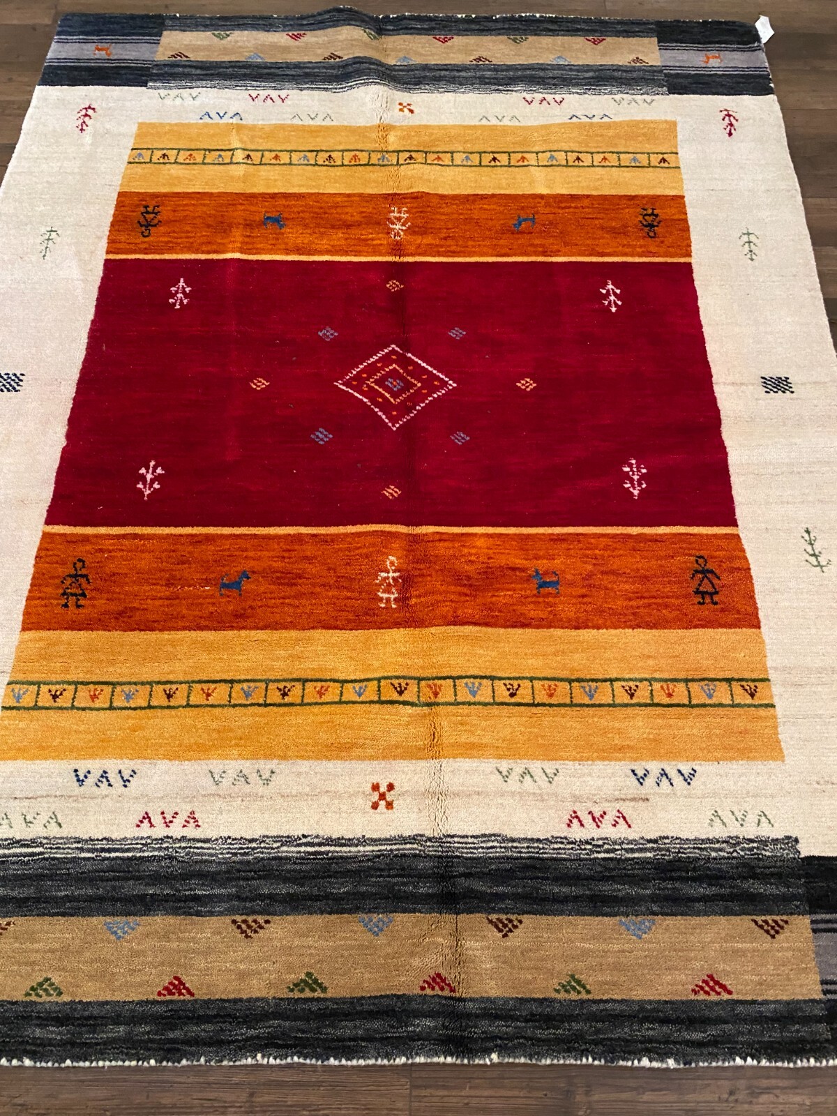 Fine Quality Handmade Nepalese Tibetan Modern Geometric Area Rug,Thick Pile 5x6 gallery