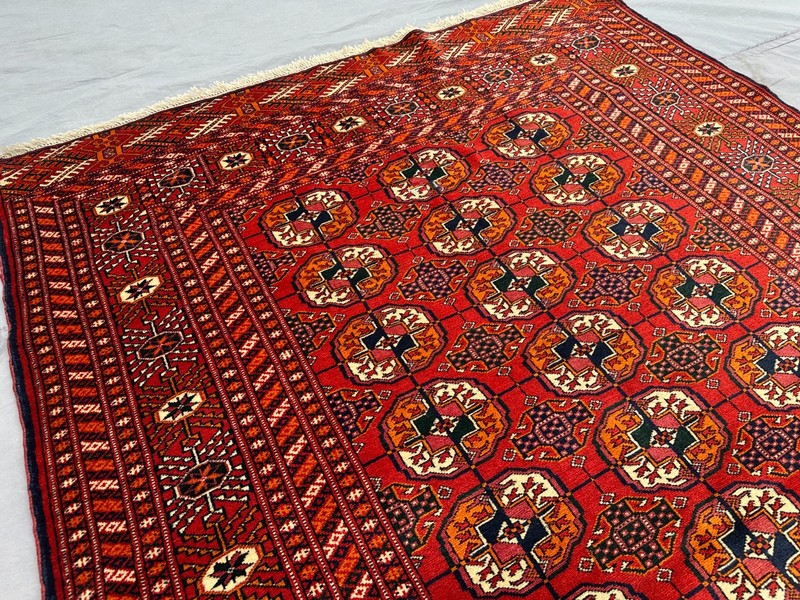 4'2x6'3 Antique Turkmen Tekke Gul Ersari Rug Soft Pile Oriental Rare Floor Rug gallery