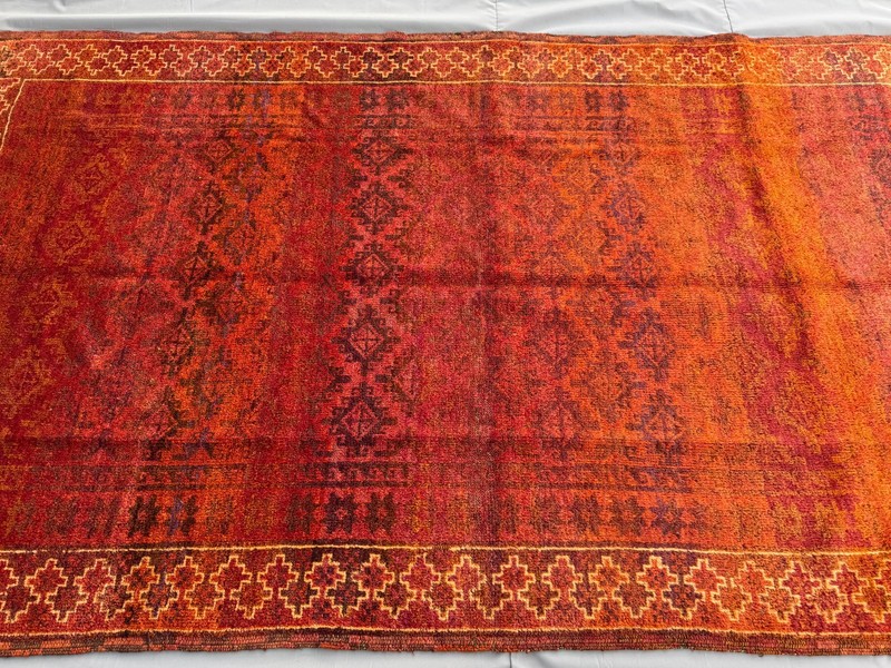 Antique Afghan Baluchi Area Rug 5x9 Orange Handmade Persian Style Tribal Carpet gallery