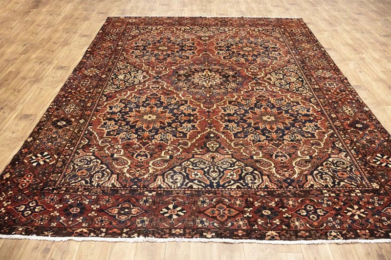 Semi-Antique Handmade Oriental Floral Rug 10x12 Ft Classic Dining Room Carpet gallery