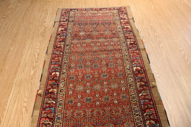 7' x 4' Late 19th Century ANTIQUE Handmade Serab Rug Tribal Kurdish Natural Wool gallery