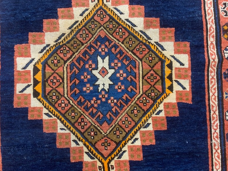 Antique Caucasian Rug 310x130 cm, Dated 1334 Kazak carpet. gallery