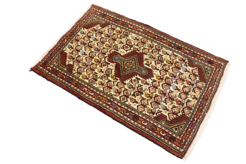 Vintage Handmade Wool Oriental Rug Tribal Geometric Style Boho Carpet 2'2X3'5 ft gallery