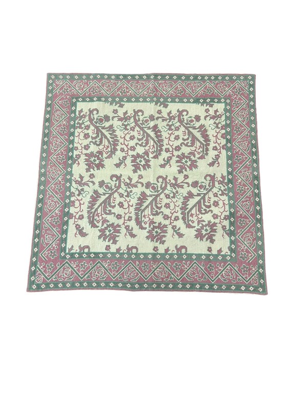 Vintage Rug Wall Hanging Hand Knotted Wool Area Rug Floral Cottagecore Farmhouse gallery