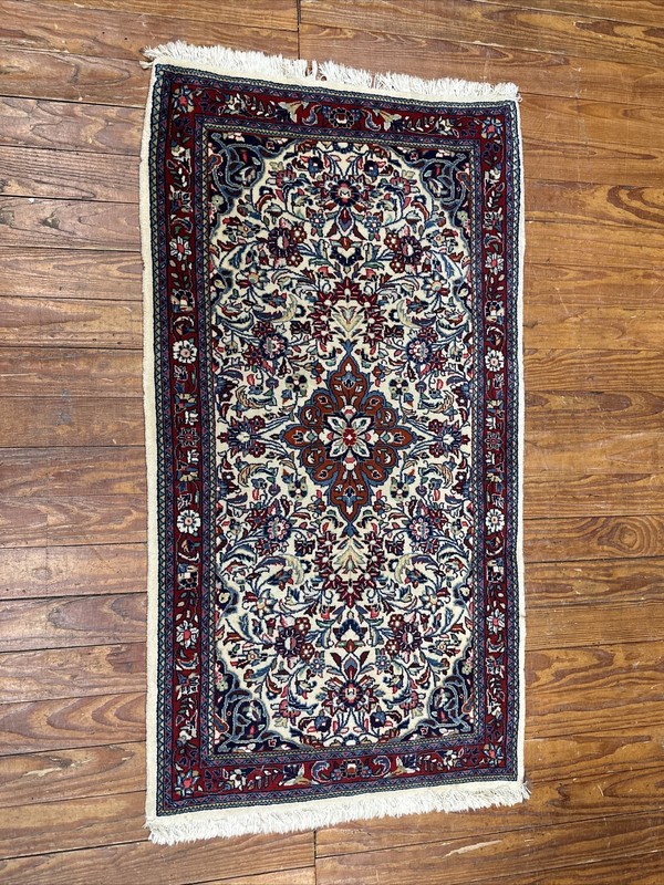Antique Sarouk rug 4’3”x2’4” Carpet 1960s (239) gallery