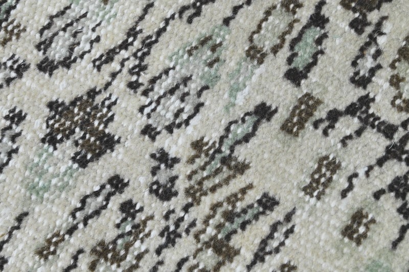 Vintage Turkish Runner Rug 2x7ft BEIGE Handmade Anatolian Oushak Hallway Wool gallery