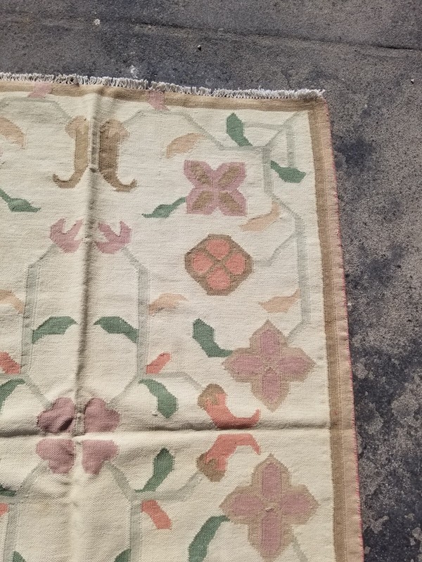 Vintage Traditional Handmade Beautiful Turkish Kilim Floor Rug Carpet 166x119 cm gallery
