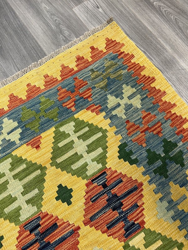 Vintage Kilim Traditional Hand Made Oriental Wool Kilim 4ftx3ft 124cmx87cm gallery