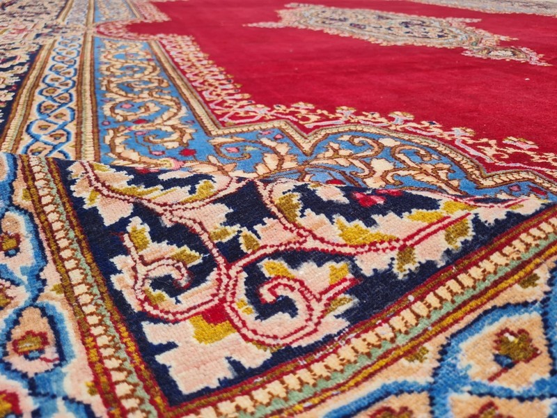 Genuine Hand Knotted Vintage Qirmoun Wool Area Rug 13 x 9 Ft gallery