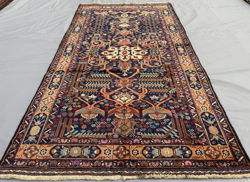 Antique Afghan Baluchi Area Rug 4x7 Blue Handmade Persian Style Oriental Carpet gallery