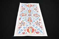 Uzbek Suzani Cover 1’7 x 2’9 ft Handmade Silk Embroidery Suzani Cover Home Decor