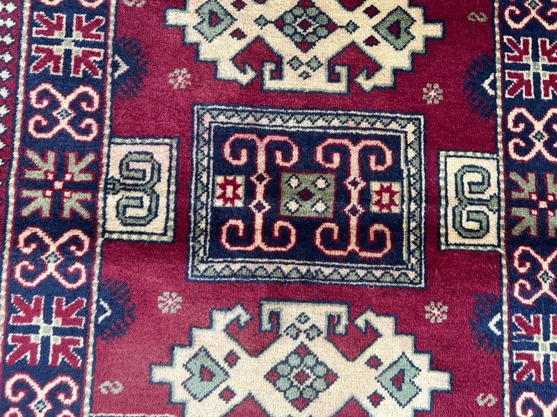 COLLECTORS' ITEM Antique Natural Vegetable Dye Caucasian Shirvan Carpet gallery