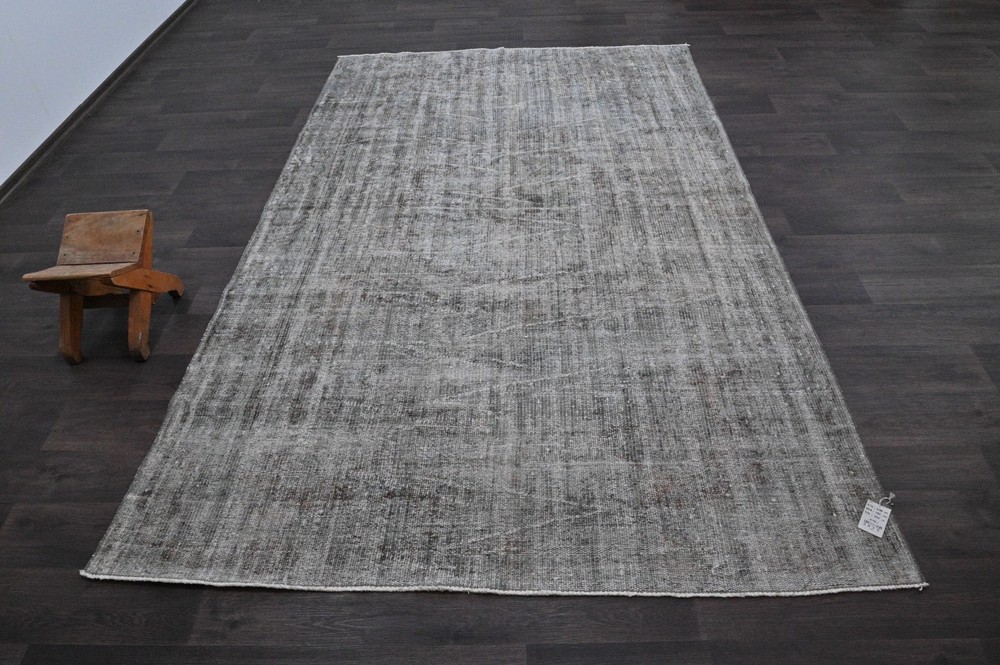 Oushak Turkish Vintage Rug 6x9 Kilim Rug Anatolian Handmade Boho Decor GRAY
