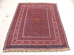 5x6ft. Handmade Gul E Burgista Afghan Wool Rug