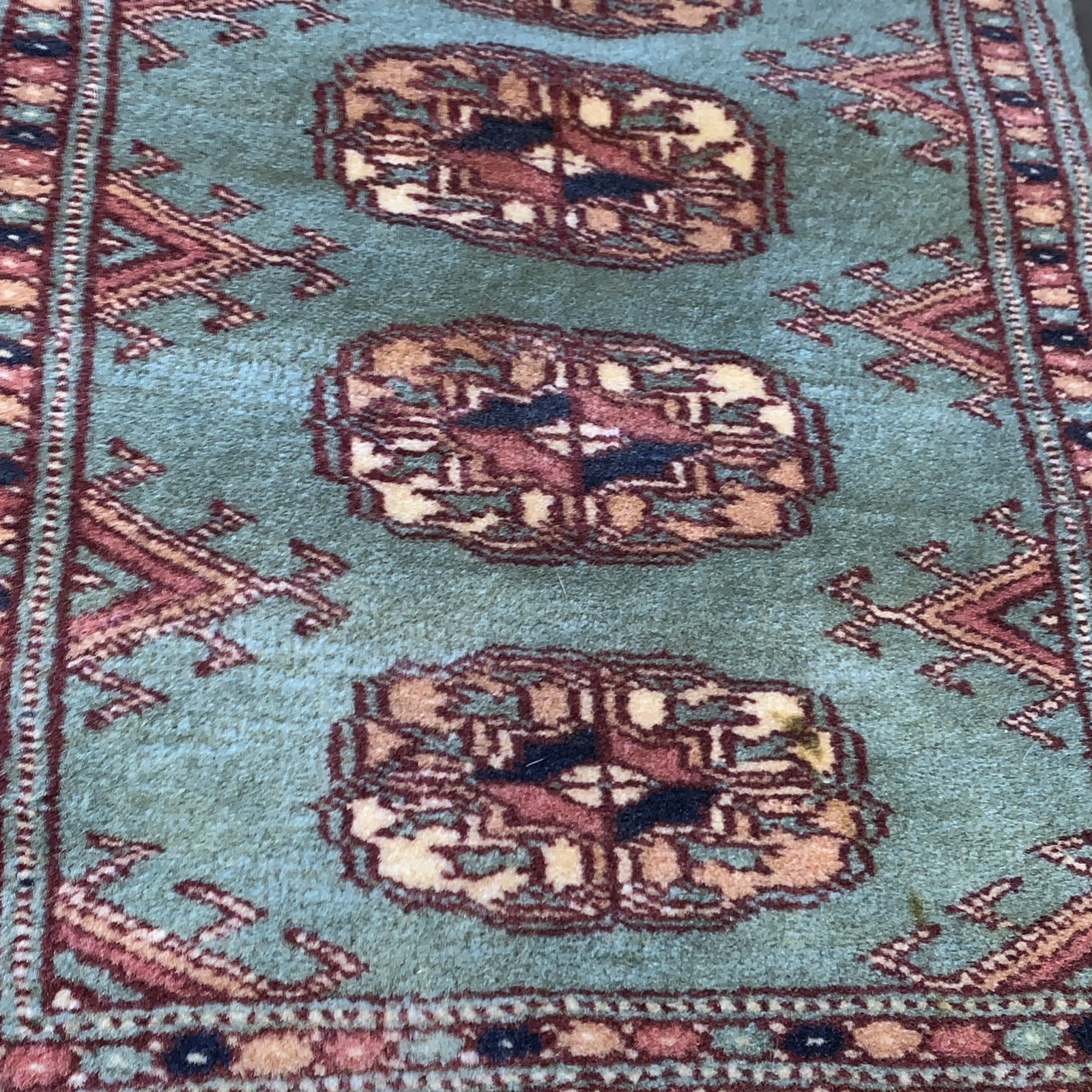 Vintage Handmade Persian/ Turkish/Afghan? Prayer Rug. 64cm x 32cm gallery
