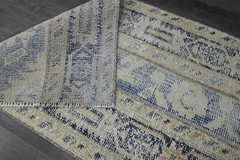 Vintage Turkish Runner Rug 2x5ft Wool Anatolian Handmade Hallway Oushak BEIGE