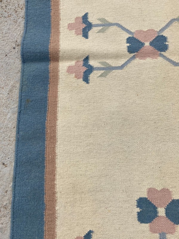 Vintage Handmade Turkish Tribal Wool Kilim Runner Rug 243x79 cm gallery
